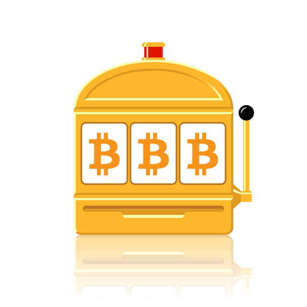 Bitcoin slot machine icona vettoriale illustrazione
 - Vettoriali, immagini