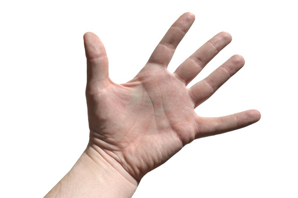 geste de la main, fond blanc
 - Photo, image