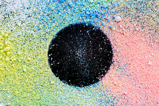 Renkli arka plan tebeşir tozu. Çok renkli toz parçacıkları - Fotoğraf, Görsel