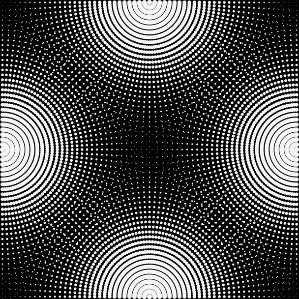 Тло, текстура, абстрактність. Чорно-білі кола, кульки на чорному тлі ізольовані. Стильна векторна ілюстрація для веб-дизайну
 - Вектор, зображення