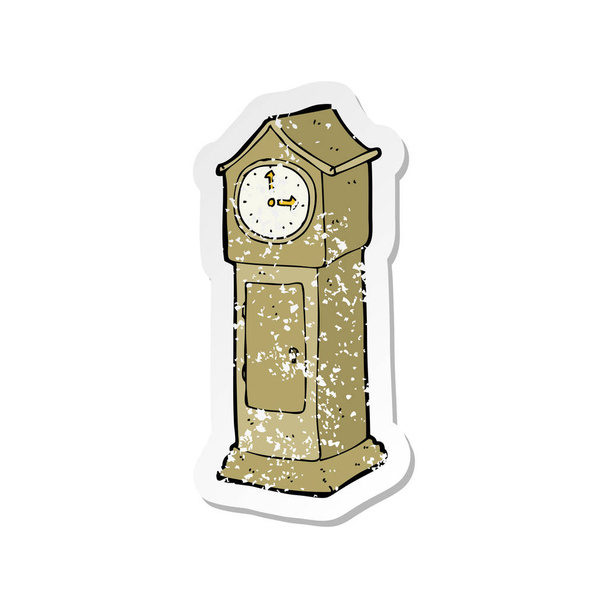retro angosciato adesivo di un orologio nonno cartone animato
 - Vettoriali, immagini