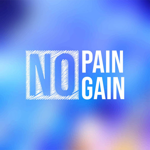 no pain no gain. successful quote with modern background vector - Vettoriali, immagini