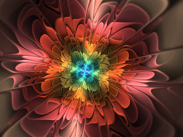 abstract flower fractal shape - Photo, Image