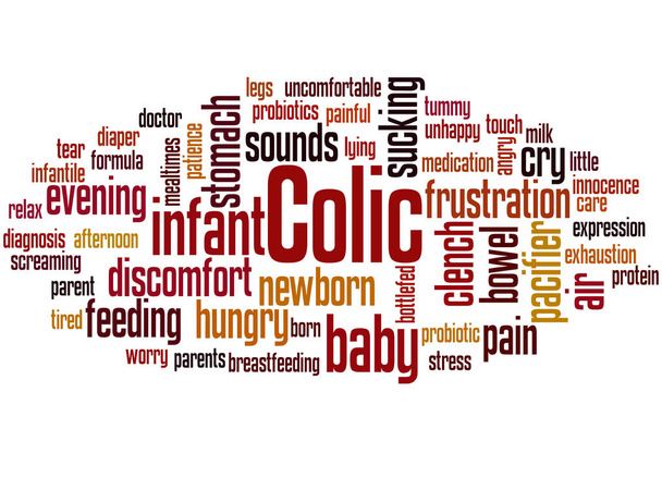 Colic infant word cloud concept - Photo, Image