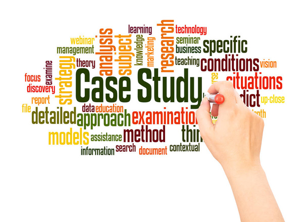 Case Study word cloud hand writing concept - Photo, Image