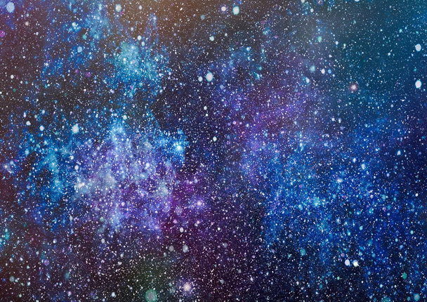 Niesamowite piękna Mgławica gdzieś w przestrzeni kosmicznej. Kolorowe miejsca - Zdjęcie, obraz