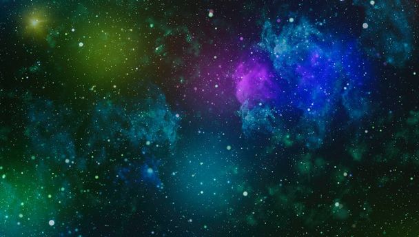 Awesome beautiful nebula somewhere in outer space. Colorful space - Photo, Image