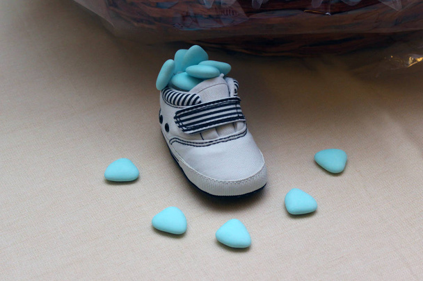 Schuhe Kinder Konfetti hellblau - Foto, Bild