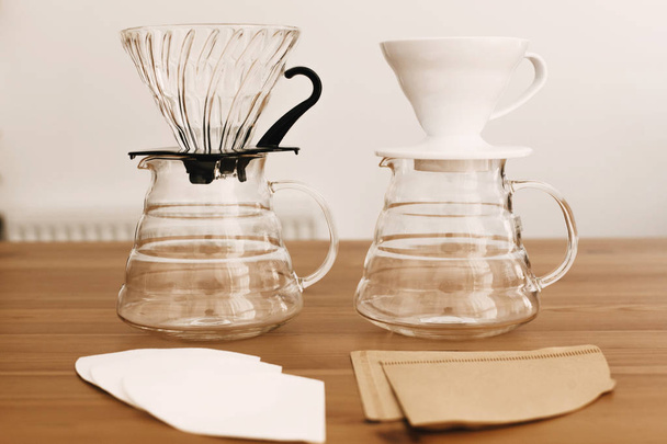 Alternative coffee brewing method. Stylish accessories and items - Zdjęcie, obraz