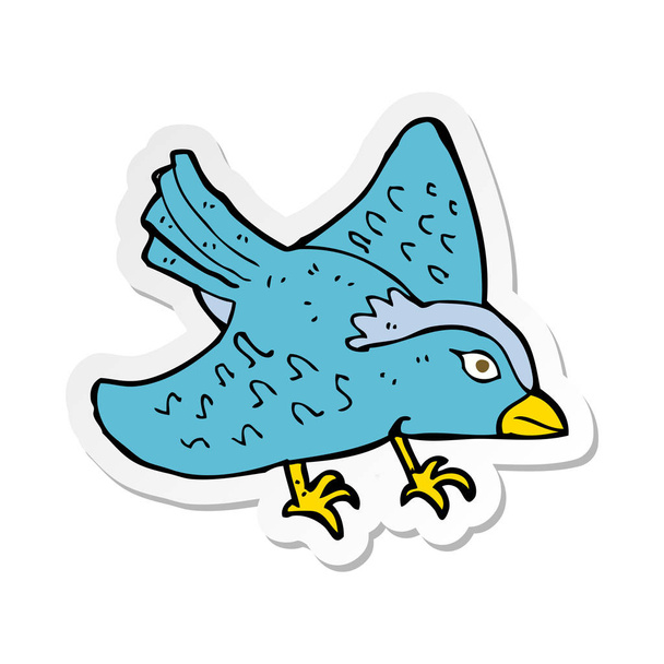 sticker of a cartoon garden bird - Vector, Image