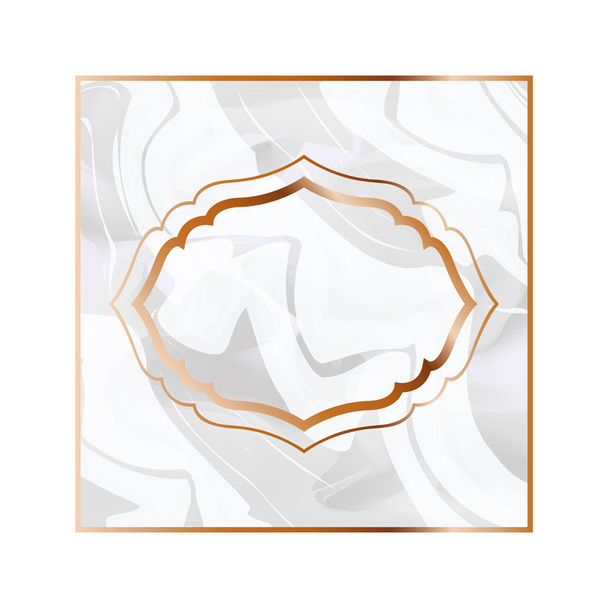 victorian golden with frame icon - Vector, Image