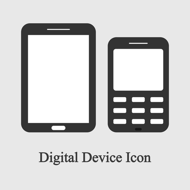 Mobile phone, cellphone with 4g lte sign isolated on background. - Vector, Image