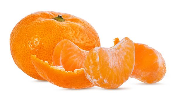 Tangeriini tai mandariinihedelmä eristetty valkoisella pohjalla - Valokuva, kuva