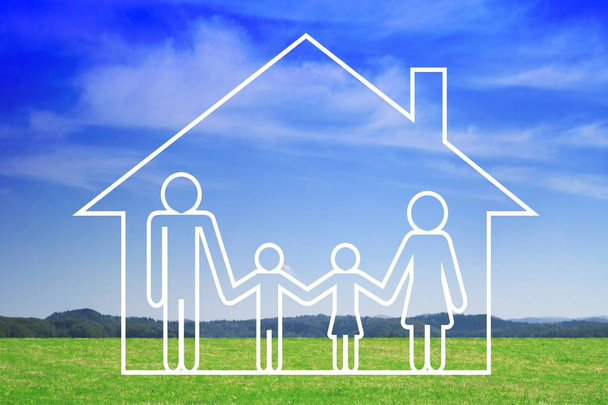 Rodina, pojištění domu - Fotografie, Obrázek