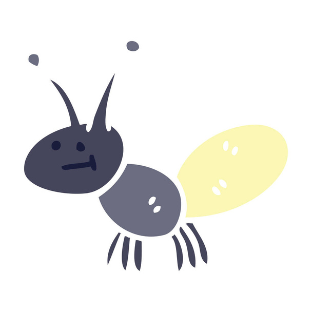 hand drawn quirky cartoon light bug - Vector, Image