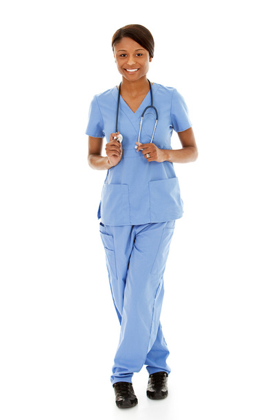 Doctors: Female Nurse on White Background - Foto, Bild