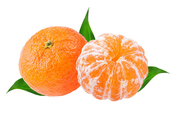 Frutos de mandarina o mandarina aislados sobre fondo blanco - Foto, Imagen