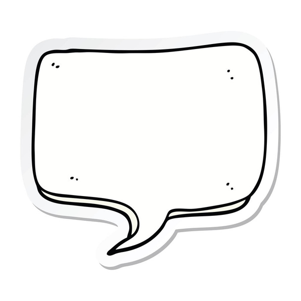 sticker of a cartoon speech bubble - Vector, Image