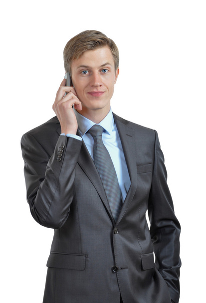 zakenman met telefoon - Foto, afbeelding