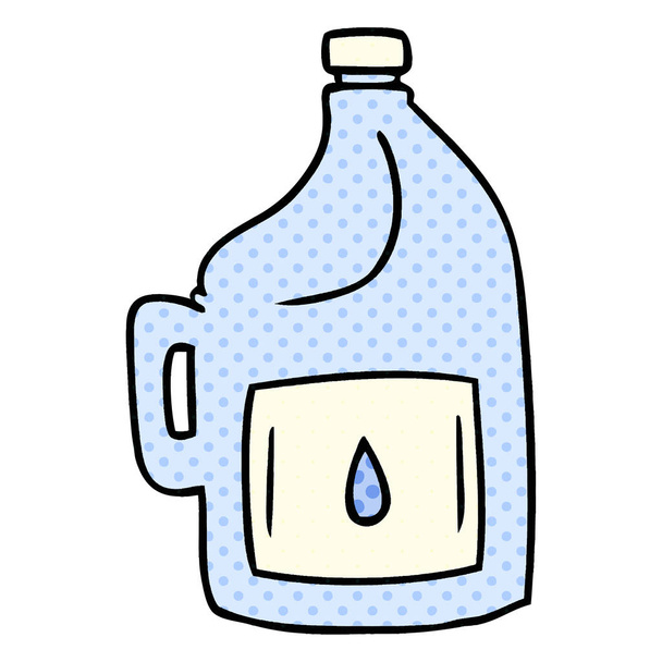 Handgezeichnetes Cartoon-Doodle einer großen Trinkflasche - Vektor, Bild