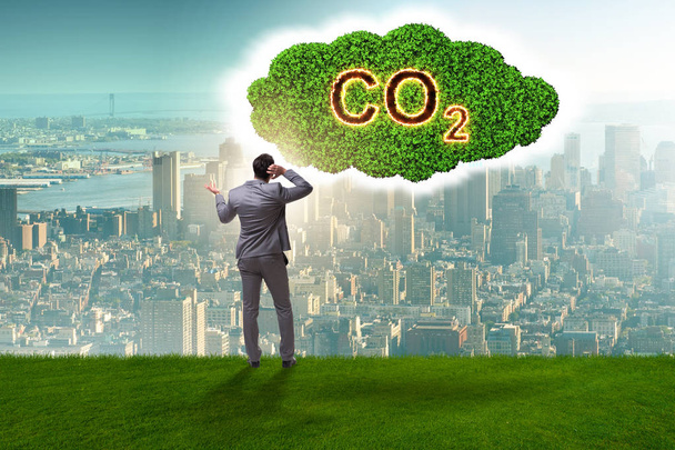 Ecological concept of greenhouse gas emissions - Photo, Image