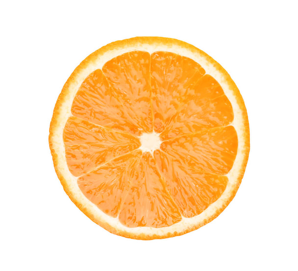 Fresh orange slice on white background, top view - Fotó, kép