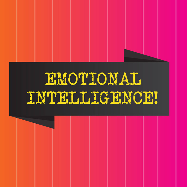 Scrittura concettuale a mano che mostra Intelligenza Emozionale. Business photo showcase Capacità di controllare ed essere consapevoli delle emozioni dimostrative
. - Foto, immagini