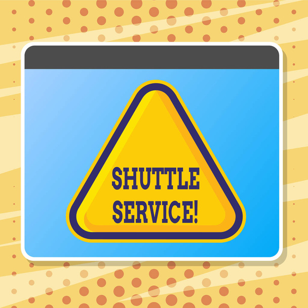 Tekst teken weergegeven: Shuttle Service. Conceptuele foto transport bieden appartement reizen toerisme voertuig. - Foto, afbeelding