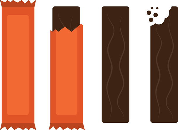 Barretta di cioccolato - Vettoriali, immagini