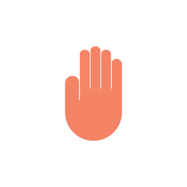 abstract hand palm five shape calm logo - ベクター画像
