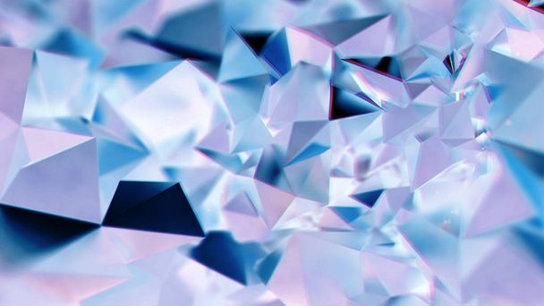 Abstrato roxo e azul cristal triangular BG
 - Foto, Imagem