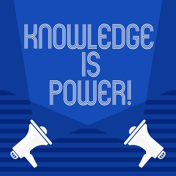 Szöveg jel mutatja a tudás van erő. Tanulás fogalmi fénykép akarat ad Ön előnye a többiekkel szemben. - Fotó, kép