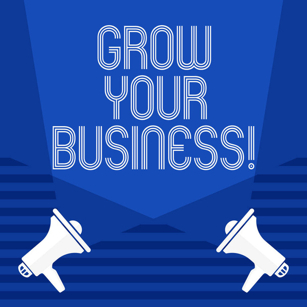 Tekst teken weergegeven: Grow Your Business. Conceptuele foto verbeteren uw werk vergroten bedrijf overwinnen concurrenten. - Foto, afbeelding