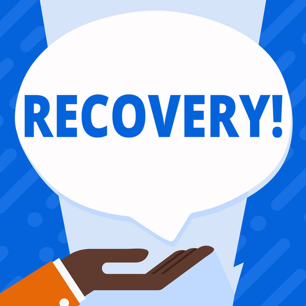 Текст для написания слов Recovery. Бизнес-концепция возвращения к нормальному состоянию здоровья
. - Фото, изображение