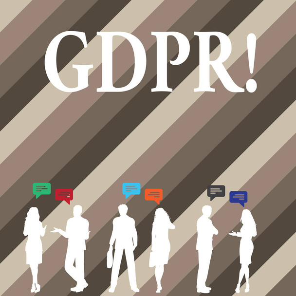 Mutatja a Gdpr. üzleti fénykép bemutató általános adatok védelme rendelet biztonság feljegyzés. - Fotó, kép