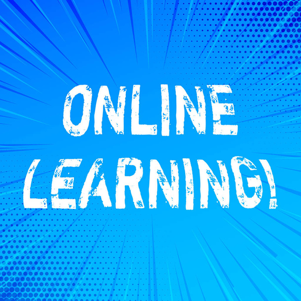A kézírás szöveg írása Online tanulás. Koncepció, azaz távoktatás elektronikus oktatási technológia. - Fotó, kép