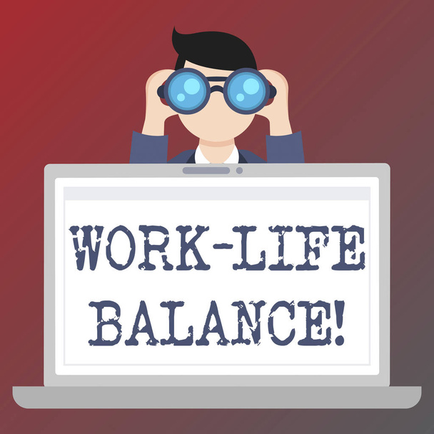 Написання тексту почерком Work Life Balance. Концепція значення Розподіл часу між роботою або сім'єю та дозвіллям
. - Фото, зображення