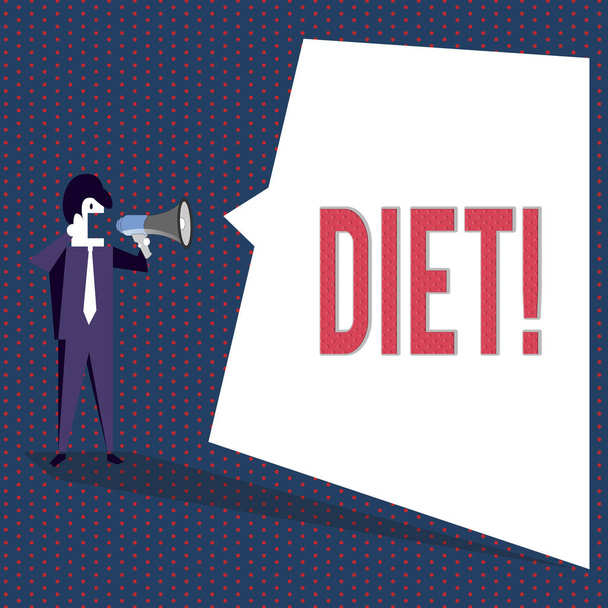 Концептуальний почерк, що показує дієту. Дієтологи створюють план харчування, щоб прийняти і підтримувати здорове харчування
. - Фото, зображення