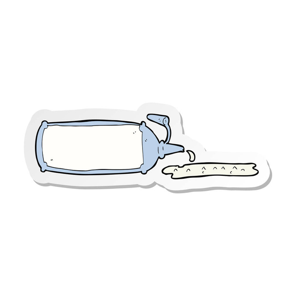 sticker van een cartoon squirting lotion - Vector, afbeelding