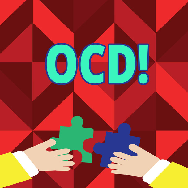 Text sign showing Ocd. Conceptual photo Obsessive Compulsive Disorder Psychological Illness Medical Condition. - Photo, Image