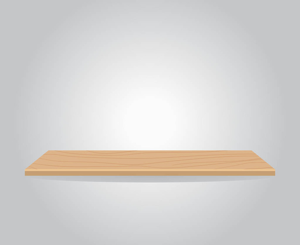Пустой деревянный шельф
 - Вектор,изображение