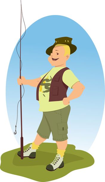 釣りに行く - ベクター画像