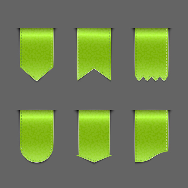 Collection of green ribbons - Vector, Image