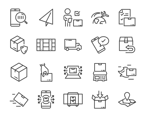 set of send icons, such as delivery, transport, mail, service - Vecteur, image