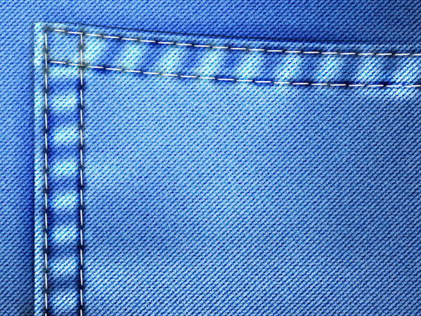 Jeans texture blu con sfondo tasca denim. - Vettoriali, immagini