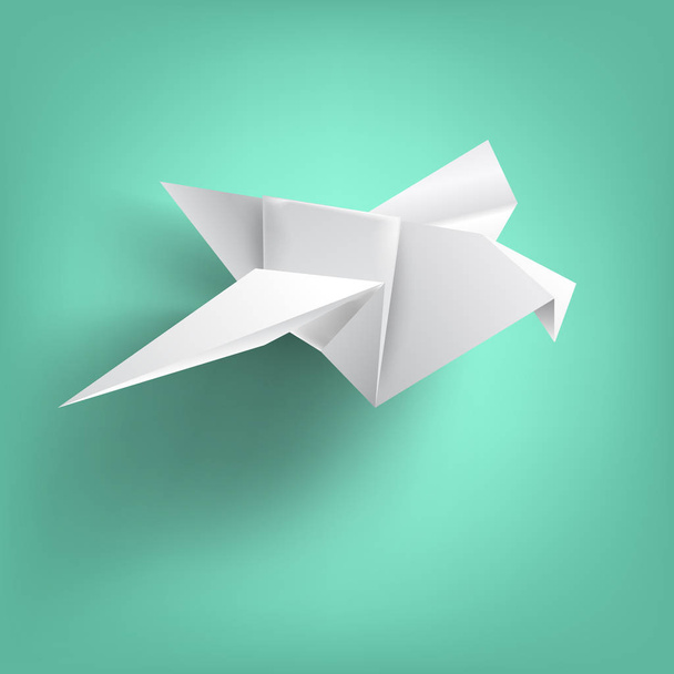 wisdom on bird paper folding - Vector, imagen