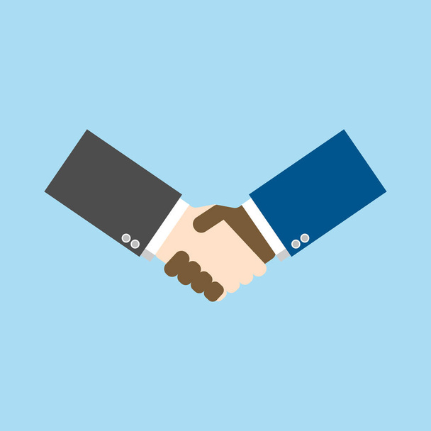 handdruk de symbool van de handen van de agreement.shaking van de zakenman van successf - Vector, afbeelding