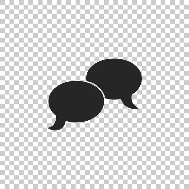 Blank speech bubbles icon isolated on transparent background. Flat design. Vector Illustration - Vector, Image