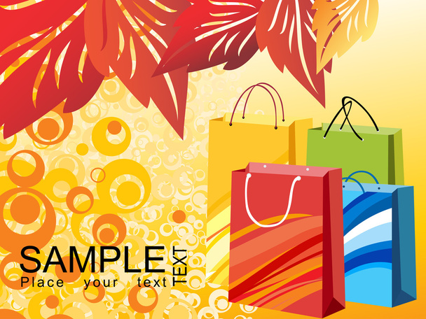 Colorful shopping bags, vector design22 - Вектор,изображение