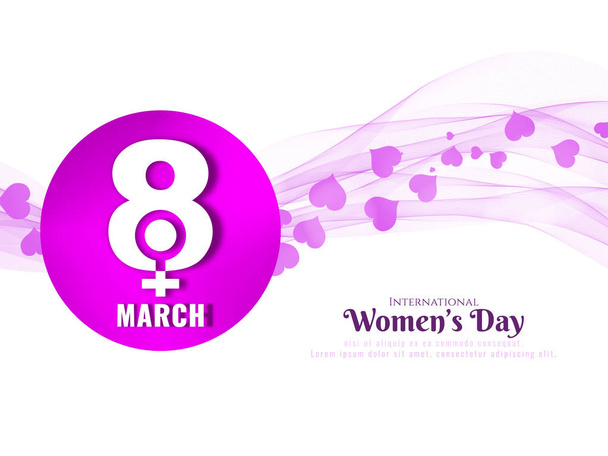 Abstract Women's day wavy background design - Vector, Image